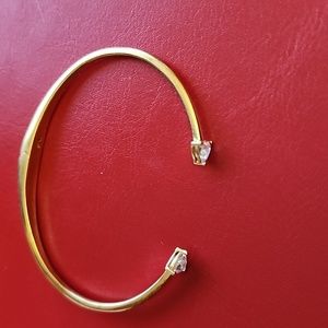 Swarovski Gold Bracelet with Clear Crystals